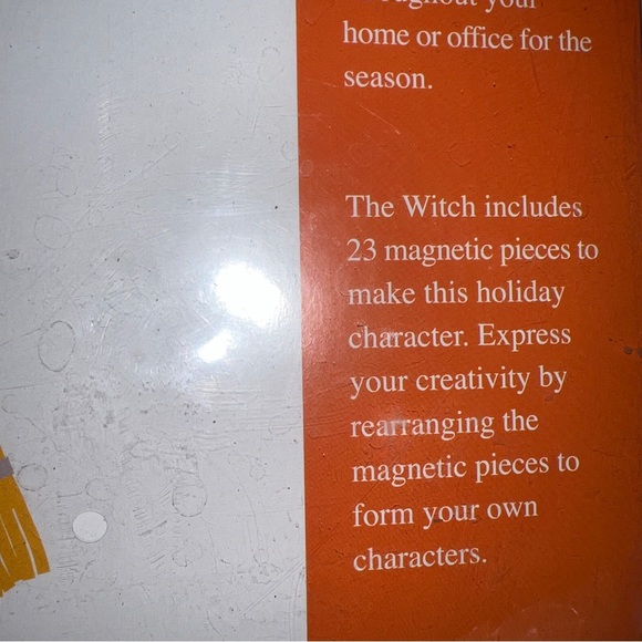 Happy Halloween Refrigerator Magnets Witch Hat Broom Hands Bat Shoes Belt Stars - Picture 4 of 10